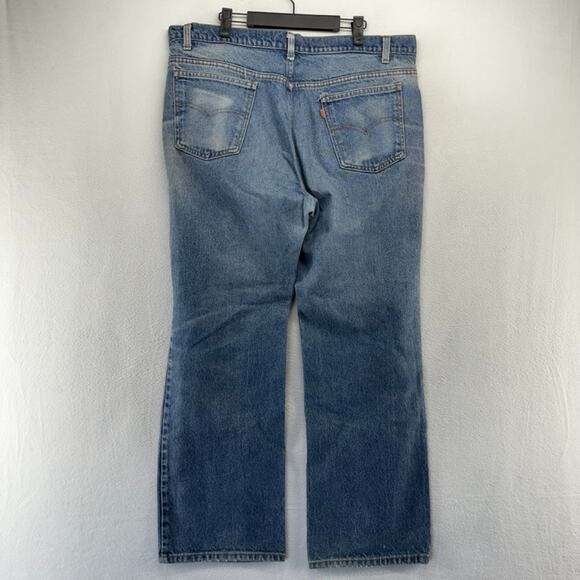 Vintage Levis 517 Jeans Mens 40x30 Fit 37x29 Whisker Faded Orange Tab Bootcut - Picture 8 of 13